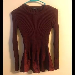 Peach Red Dress Or Long Sweater